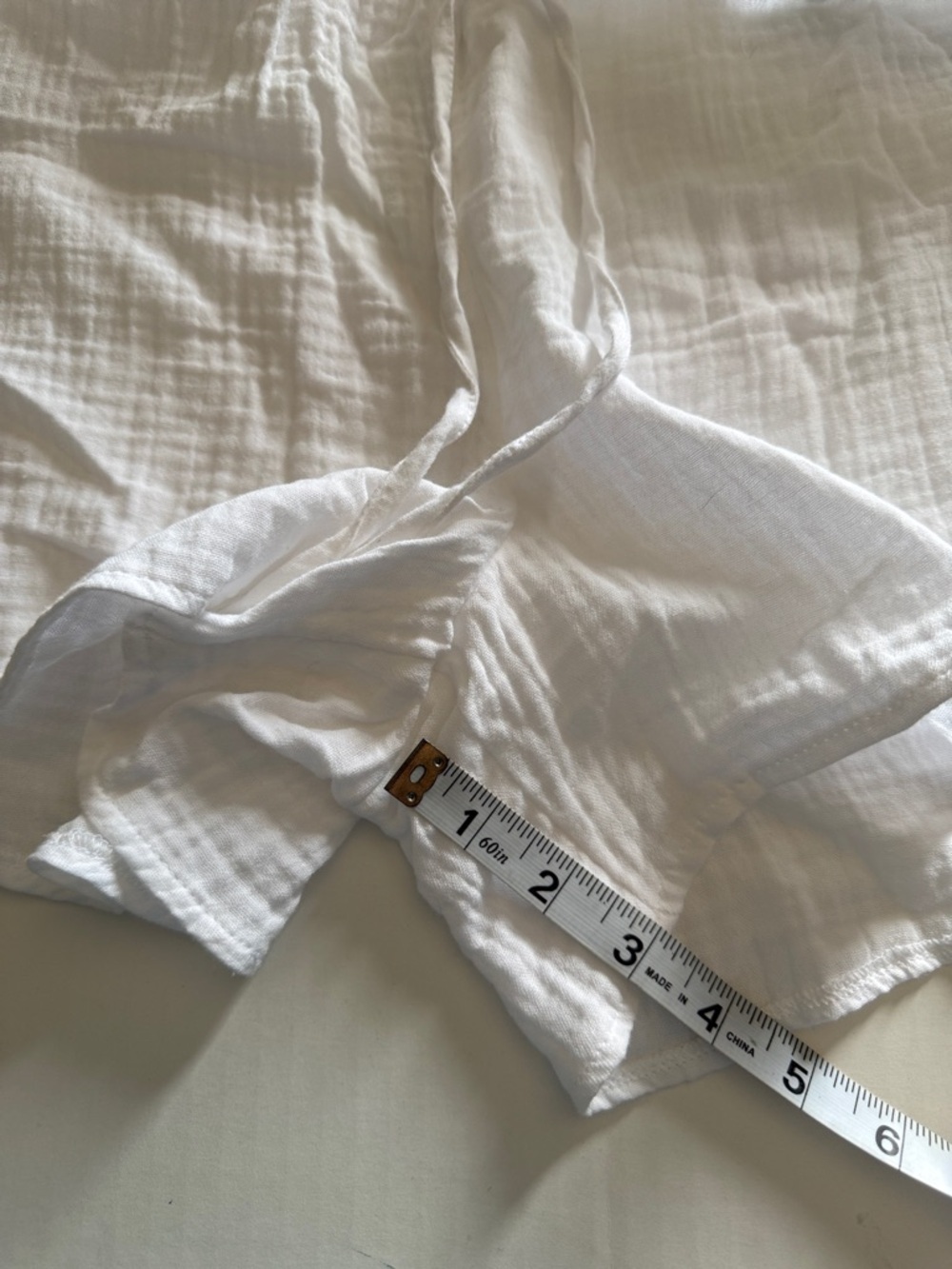 Kona Sol White Cotton Gauze Drawstring Beach Shorts L - Picture 6 of 8